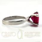 Solitario Cuore rosso Valentino 10 mm